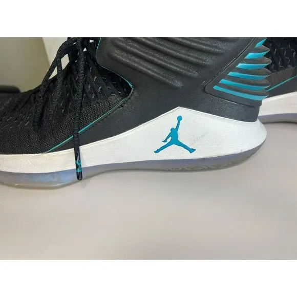Nike Air‎ Jordan XXXII 32 CEO Black Rapid Teal White Size 12 Men's Sneakers - Picture 6 of 11